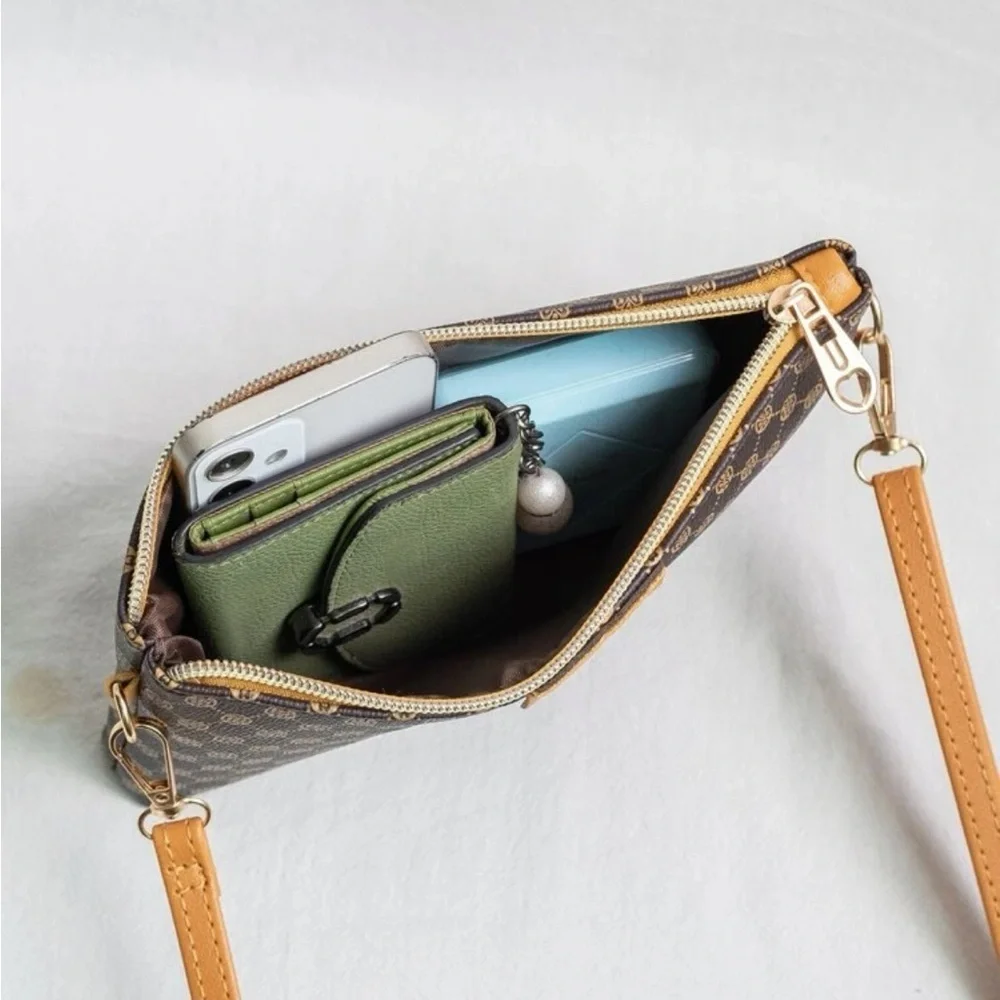 ⚠️Clearance Coffee Brown Print Crossbody Bag - Picture 4 of 4